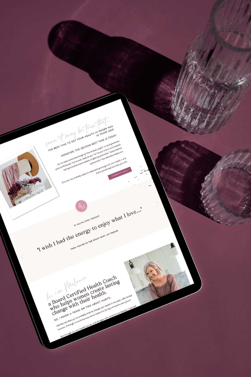 Embark on a journey of inspiration with Sucheta's world-renowned keynote speaker website on the captivating display of an iPad. Crafted with precision by a Showit Web Design specialist, immerse yourself in the transformative power of travel through seamless navigation and captivating visuals.