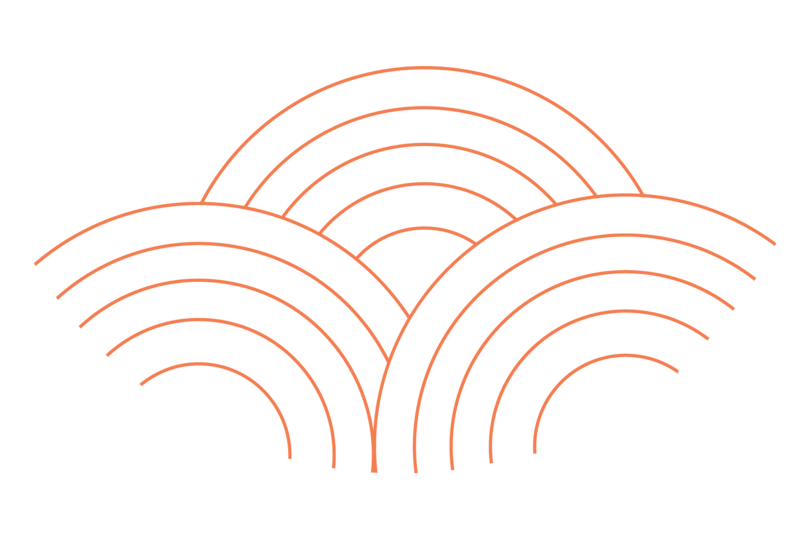 orange wave lines icon