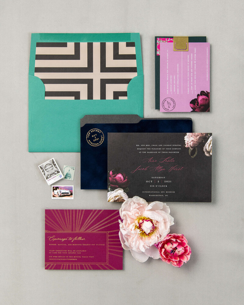 modern-floral-wedding-invitations-Spy-Museum-DC-Fig-2-Design