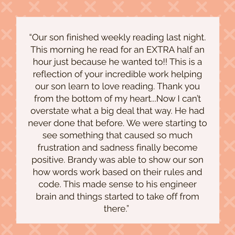 testimonial from parent of tutoring student