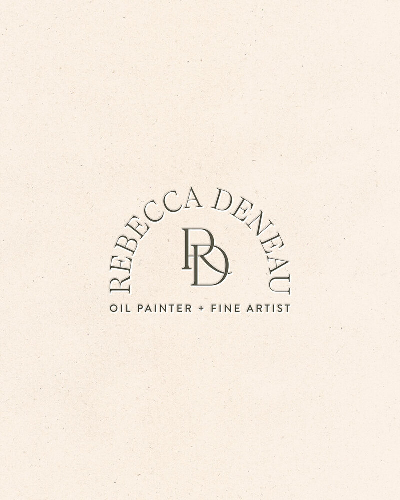 fine artist branding with nature-inspired design elements and sophisticated logo design