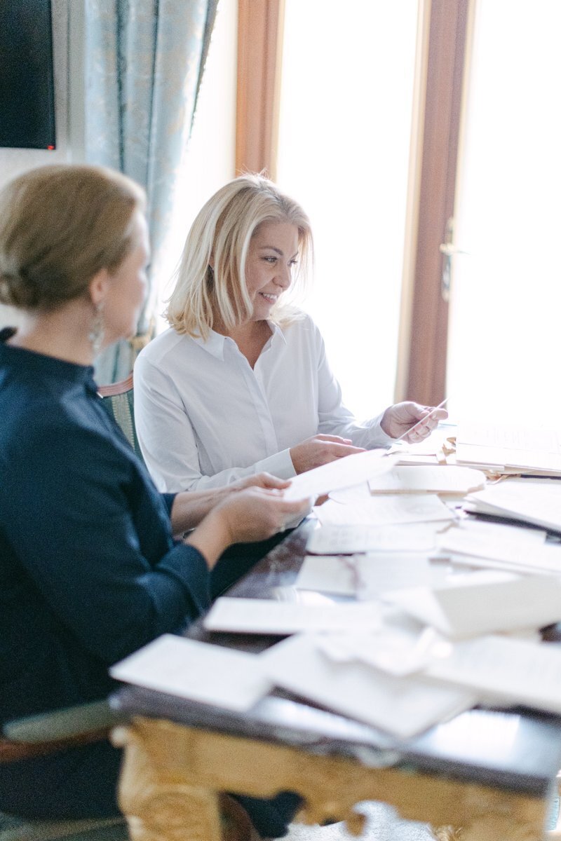 ECLAT Destination Wedding designing bespoke luxury wedding stationery in Hotel Imperial Vienna