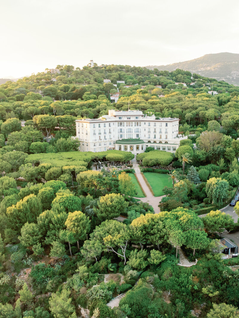 Aerial view at the sunset Grand-Hôtel du Cap-Ferrat, A Four Seasons Hotel