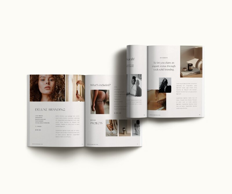 Minimal pricing guide template Canva Wabi Sabi 2