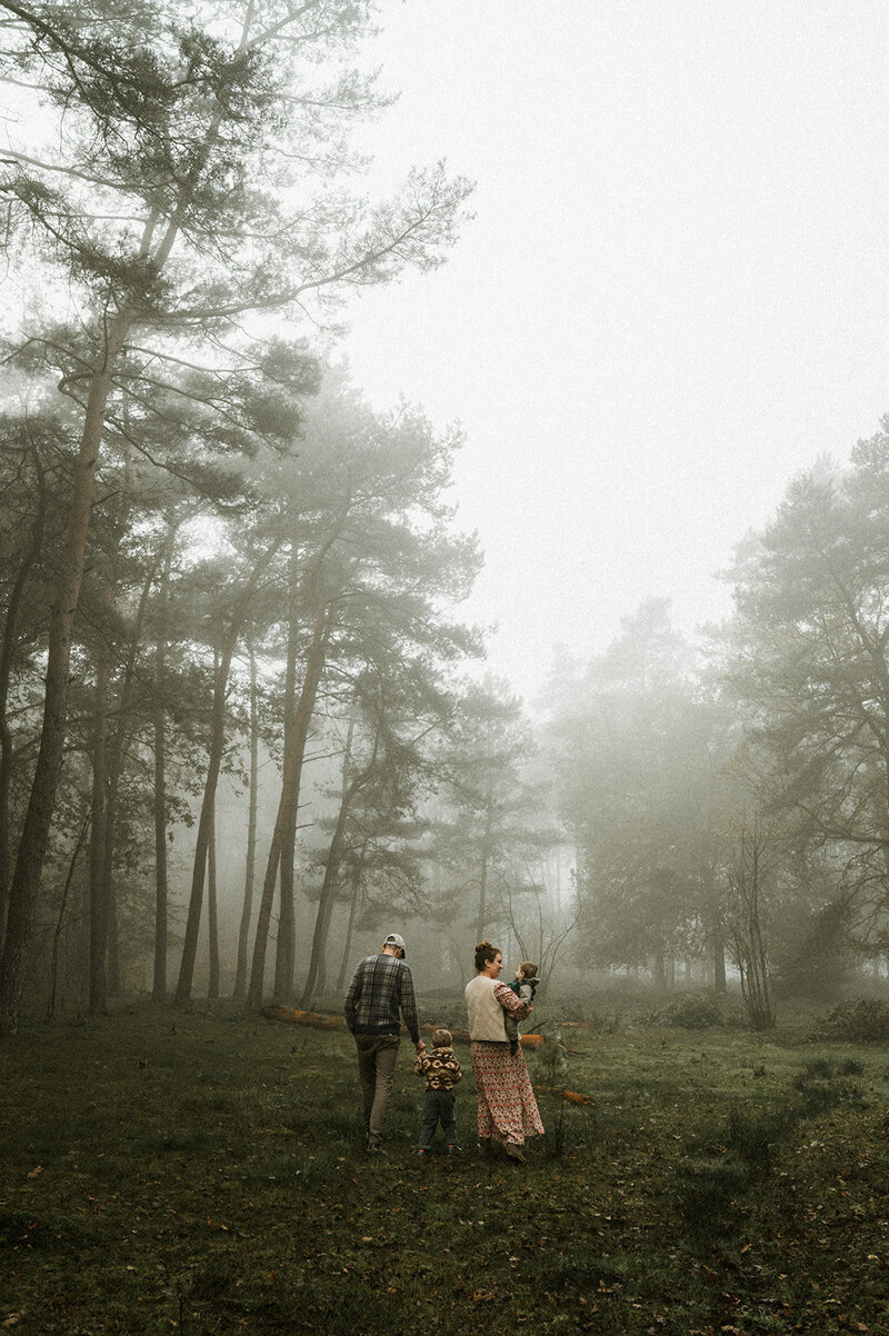 Gezin, bos, natuur, reportage, kinderen, Herentals