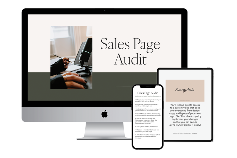 Success Audit desktop computer mockup.