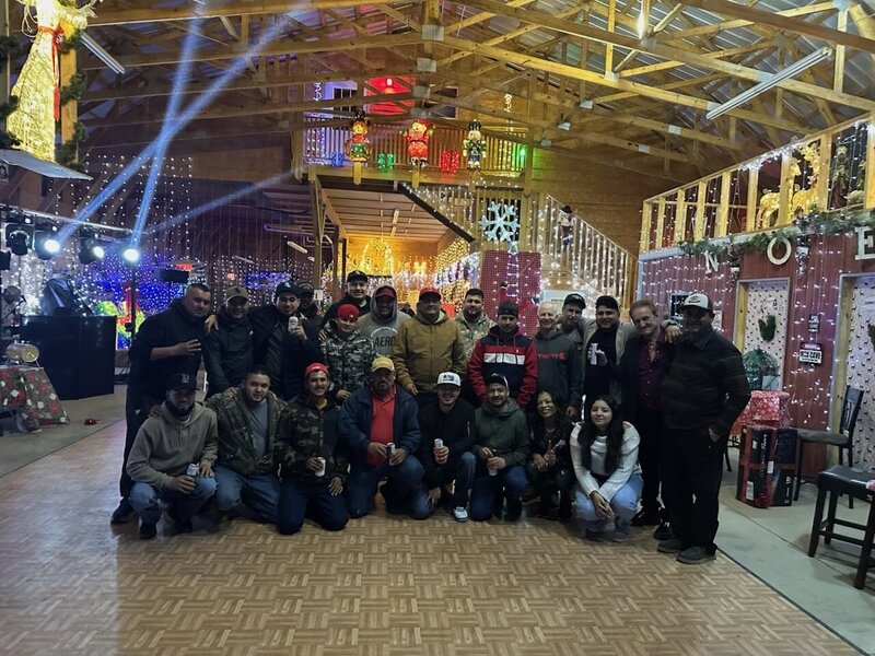 Christmas party with the crew