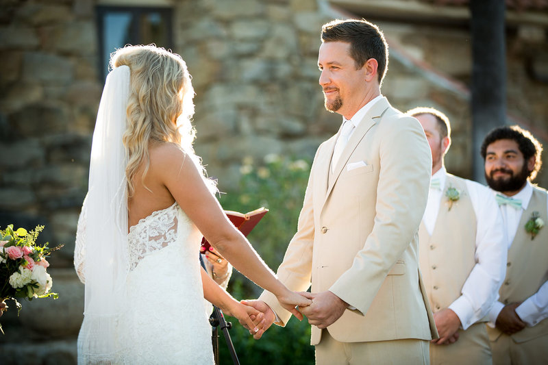 bride saying her vows