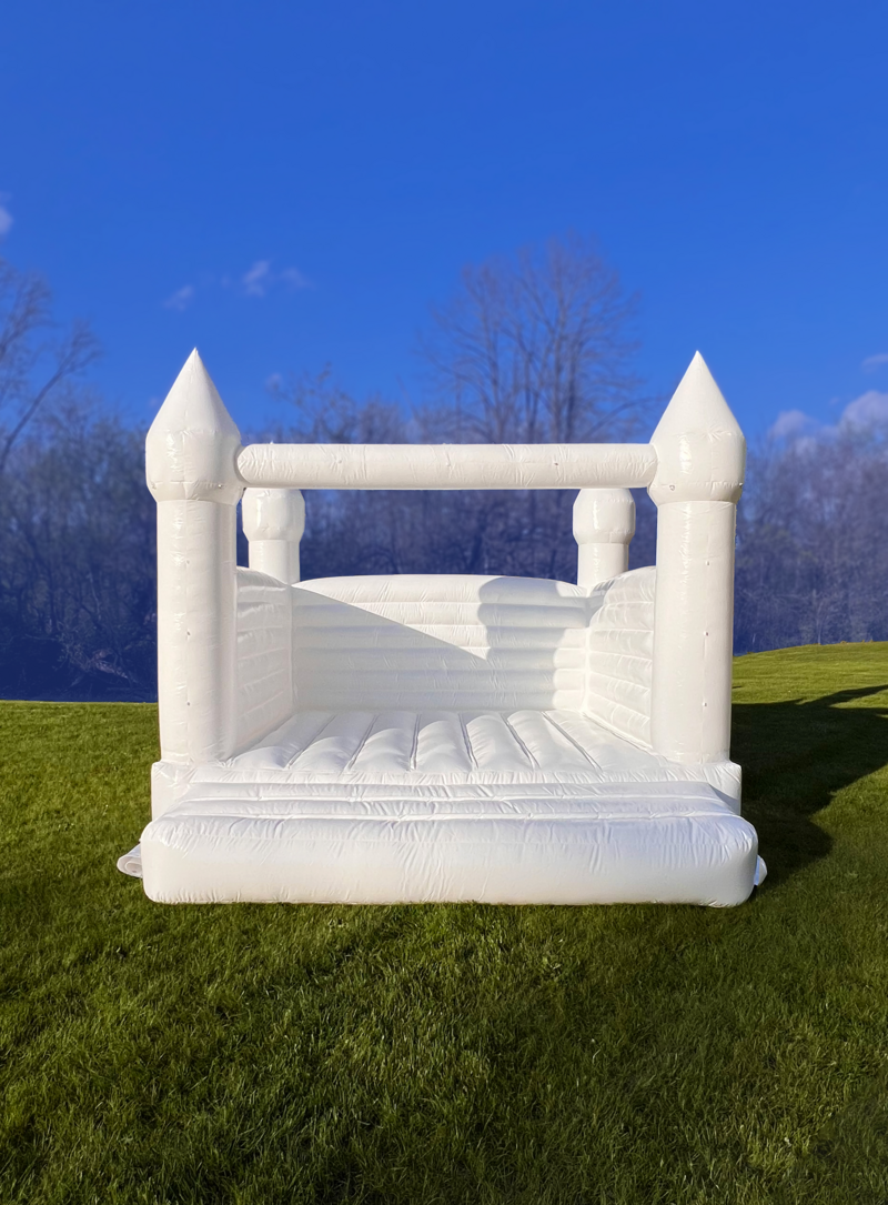 White bounce house rental in Livingston county