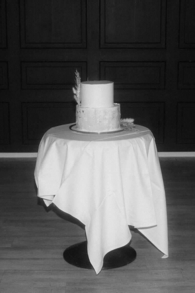 Luxury wedding in Europe – sophisticated bride in a modern wedding gown and groom in a timeless suit.