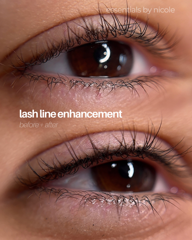 natural permanent eyeliner at permanent makeup salon - essentials by nicole in west springfield MA. 