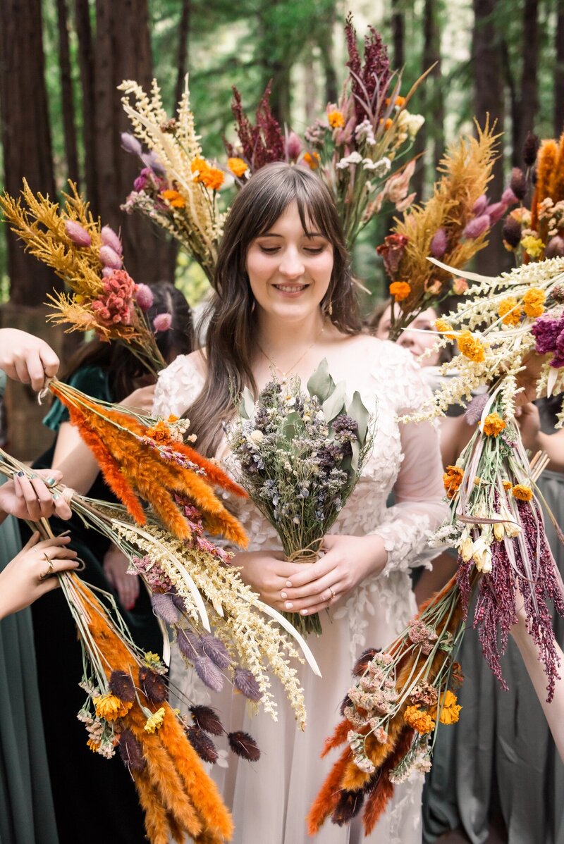 Bride-and-Groom-married-in-Marin-County,-Mill-Valley-surrounded-by-a-Redwoods-and-including-dried-flowers.-Shot-by-Brooke-Halvorson-Photography..jpg (9)