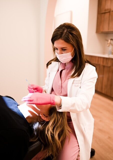 Dr. Savanah Stewart working on an orthodontic patient at her office in Jonesboro AR