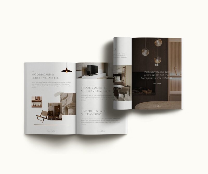 Canva brochure template Fern & Fig 1