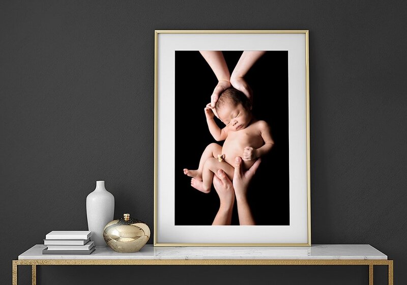 Wordclass museum grade mounted prints to display your maternity and newborn photos by Amber Theresa Photography.