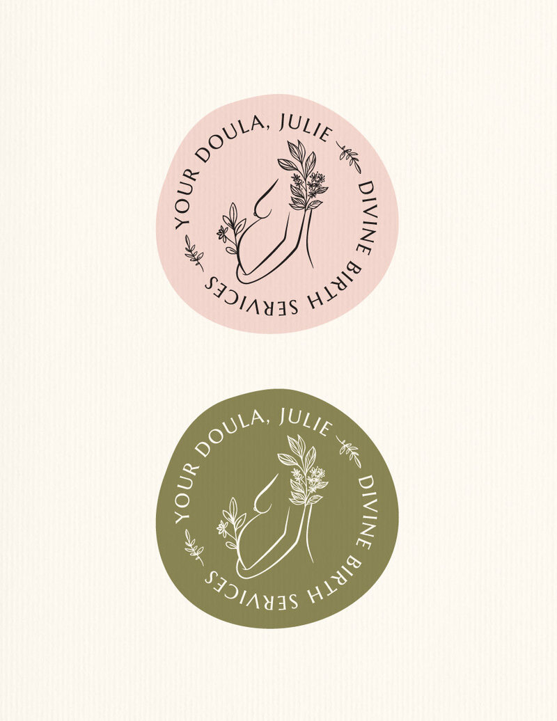 Brand mark design for doula brand