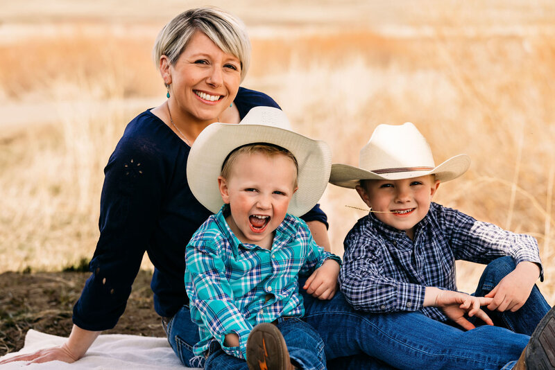 Just a mom and her cowboys