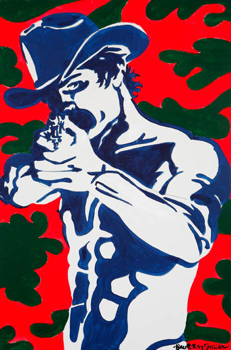 Brent Ray Fraser Cowboy Self Portrait Painting 2005