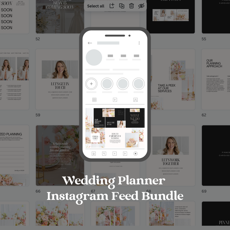 Wedding Planner Instagram Canva Templates
