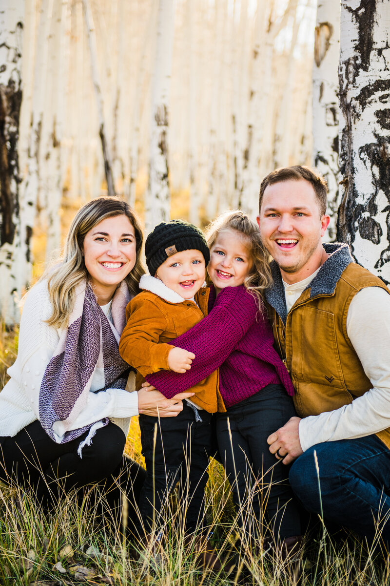 Julia Romano Photography Flagstaff aspens family winter