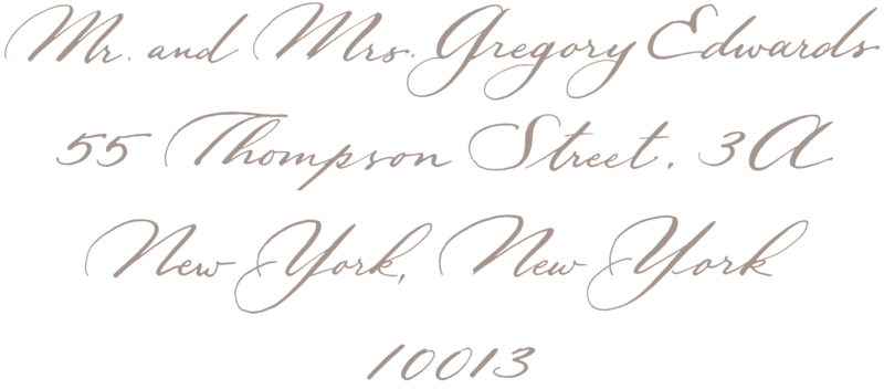 Newport Calligraphy Style- Taupe