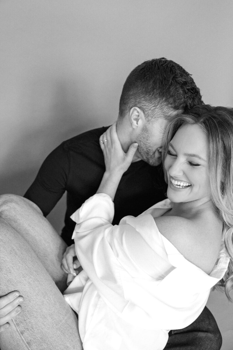 columbus ohio wedding photographer in studio engagement shoot editorial and candid