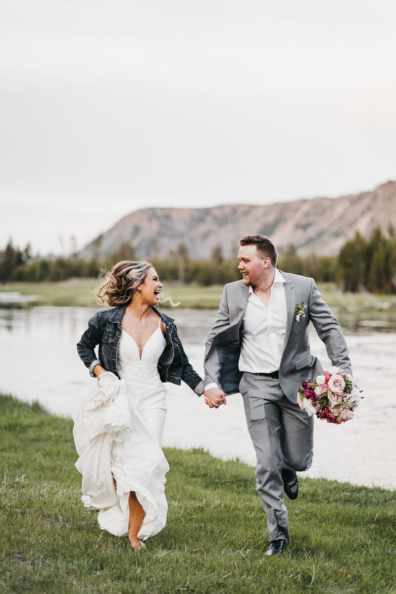 James and Rylie getting hitched in Yellowstone National Park.