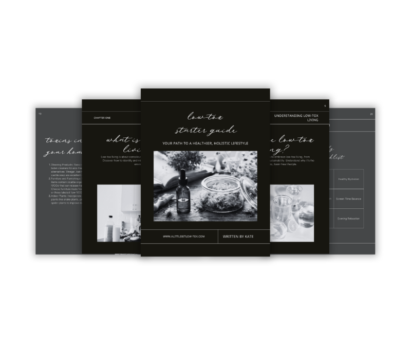 Get access to our exclusive freebies on the low-tox blog. Download valuable resources, guides, and tools to help you on your path to a healthier, eco-conscious lifestyle.