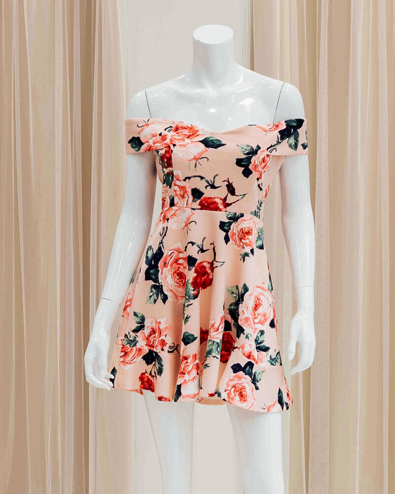 Cassia-Fit-and-Flare-Dress-in-Peach (2)-2