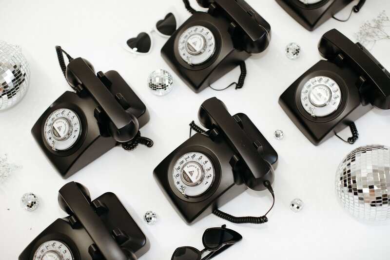 Multiple audio guestbooks for weddings in diagonal shot