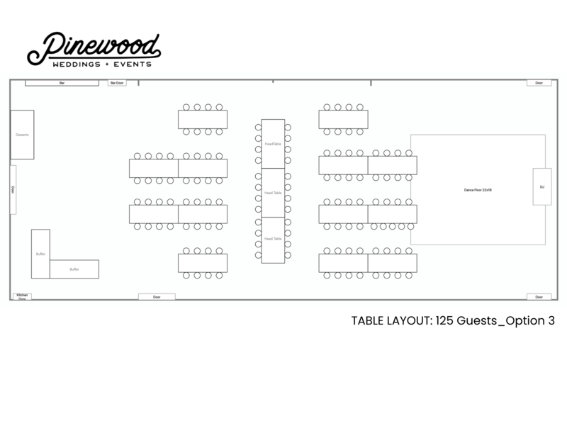 Pinewood Weddings and Events - Modern Wedding and Event Venue in Minnesota's Pine Forest - Talbe Layouts - 12