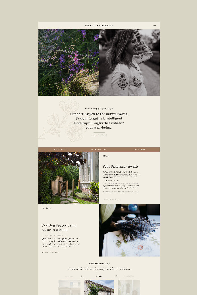 Landscaping website design mockup 3