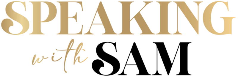 Speaking with sam logo for Rachelle Deem Designs Portfolio