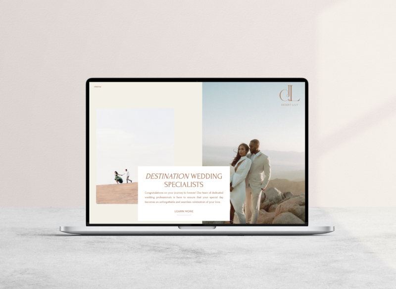 Customizable Showit website template for wedding professionals
