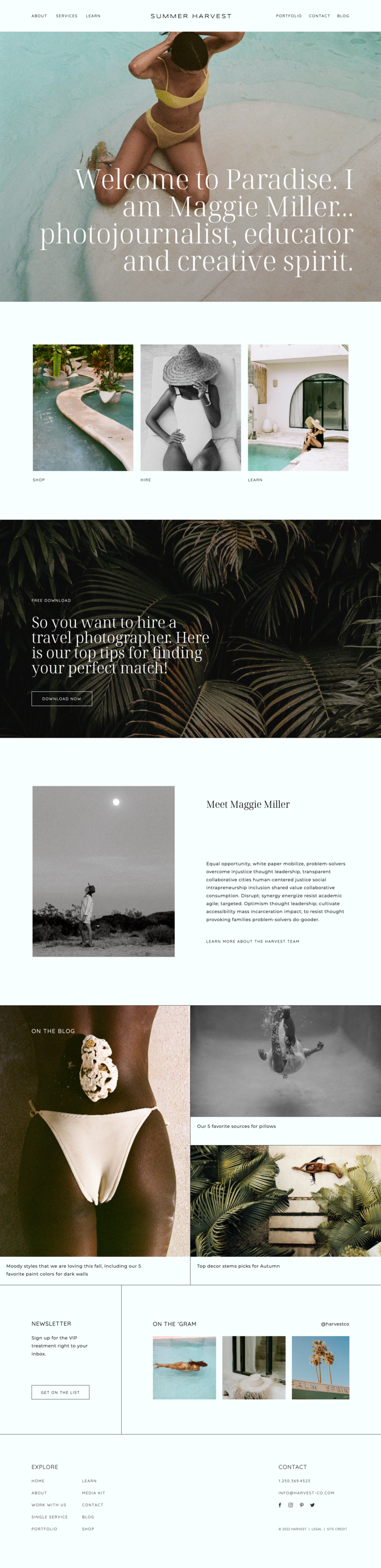 Colorful website template customization mockup