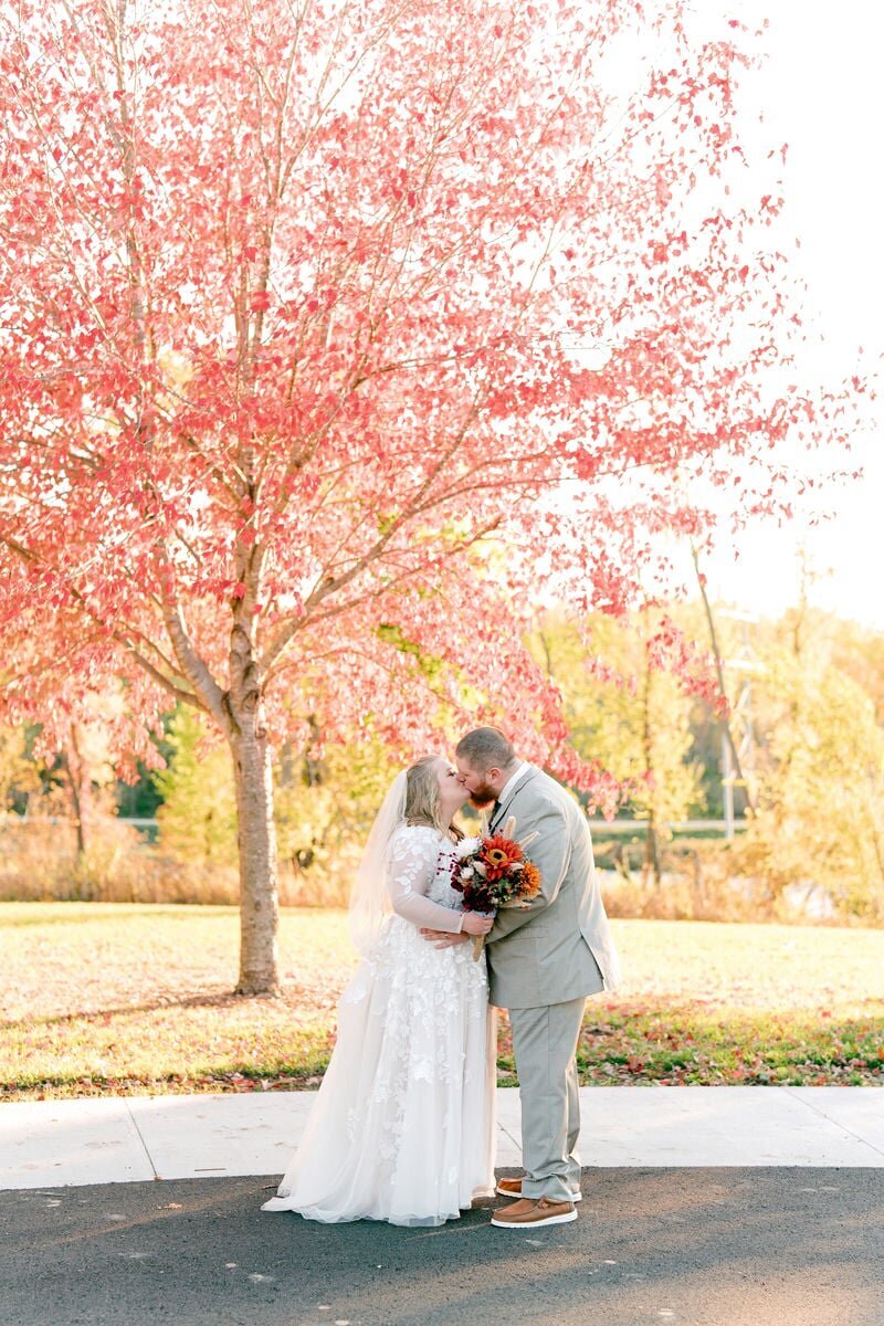 pretty-fall-trees-couple-wedding-day