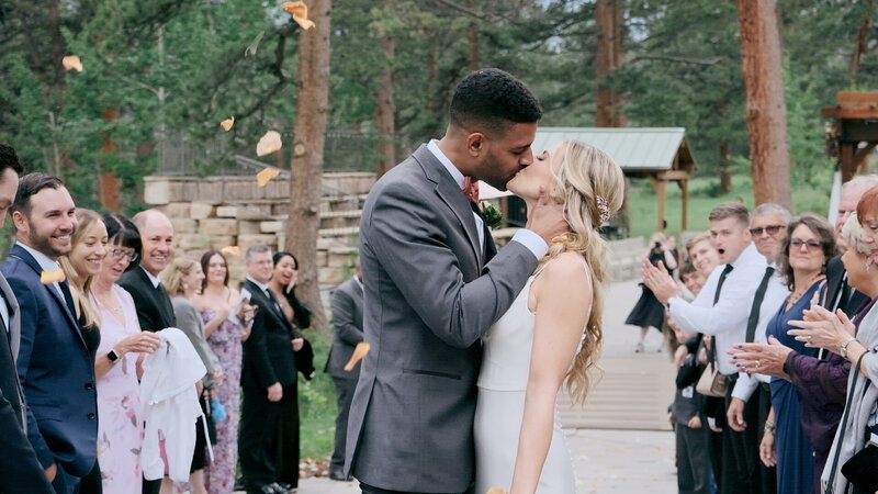Bride and groom walk up memorial steps at their DC wedding