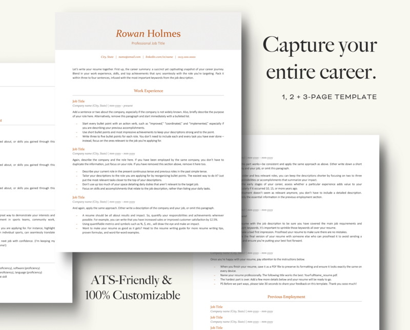 ATS-FRIENDLY RESUME + COVER LETTER