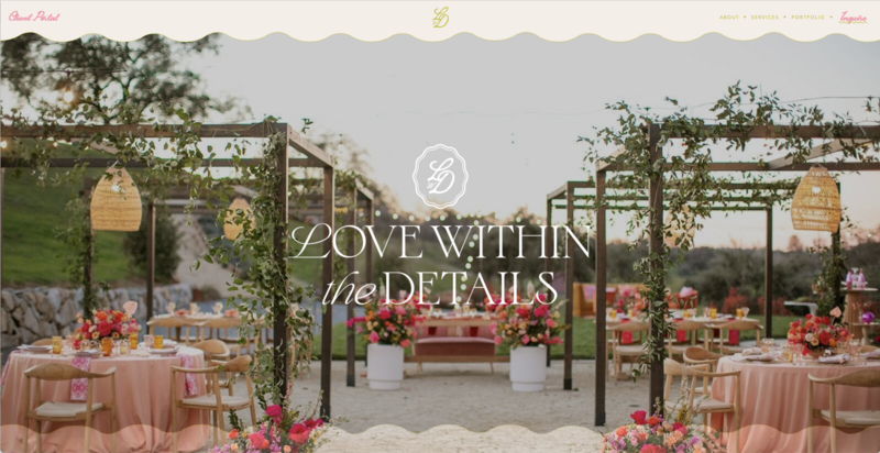 branding and website design​ for a wedding planning website by Palme Design Co