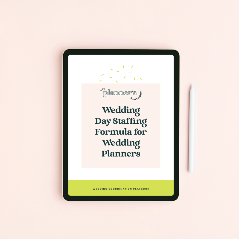 Wedding Day Staffing Formula for Wedding Planners