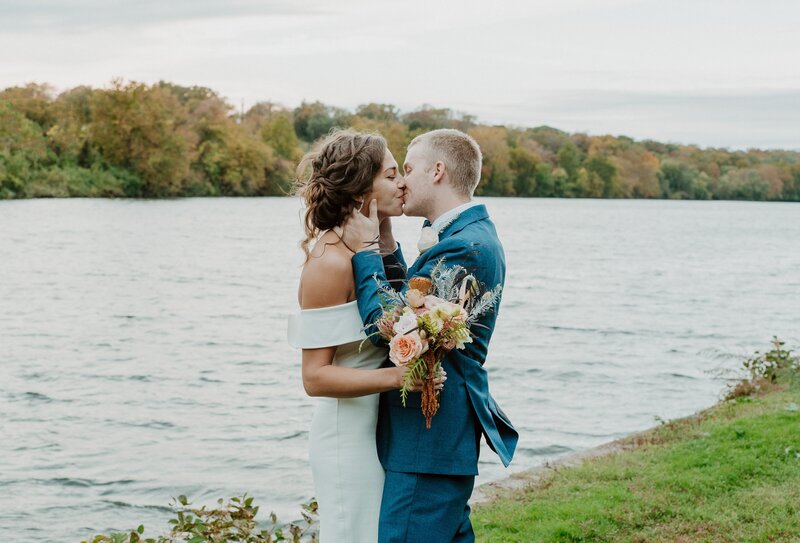 bride and groom at wedding in philadelphia-Edit