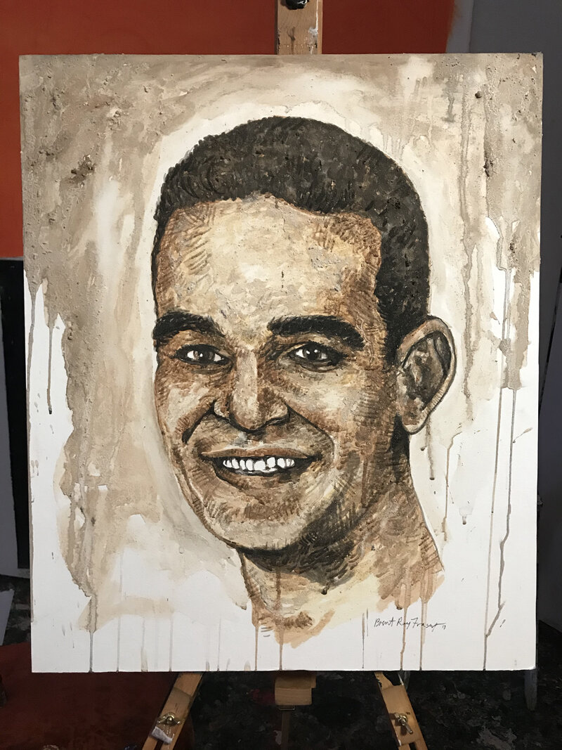 Brent Ray Fraser - Cremated Ash Portrait Brother Gordon 2015