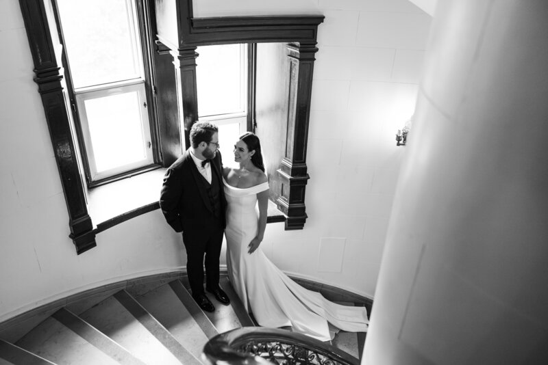 Wedding Portrait of a couple at Chateau Laurier in Ottawa