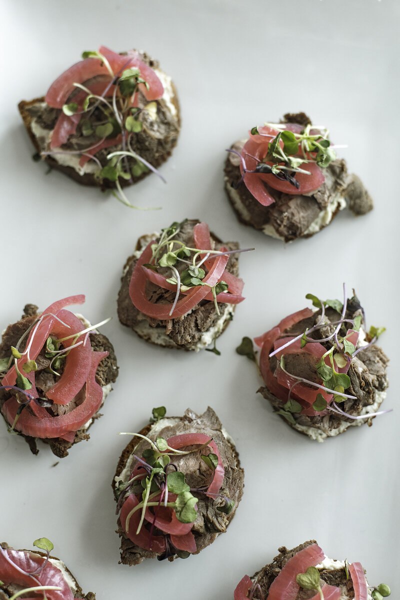 Crostinis made by Mason Dixon catering