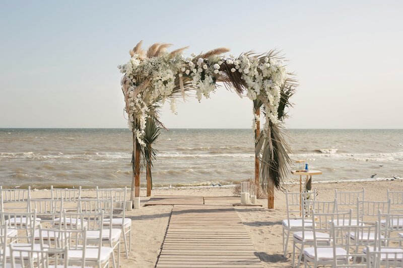 Wedding arch on the beach San Diego