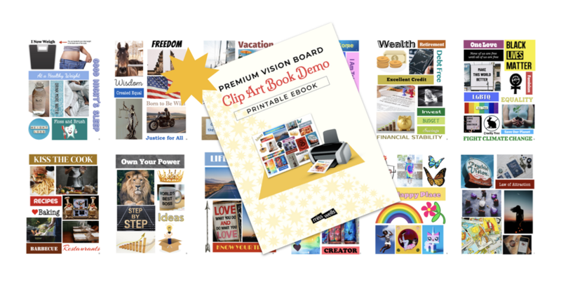 2020 vision board clip art book