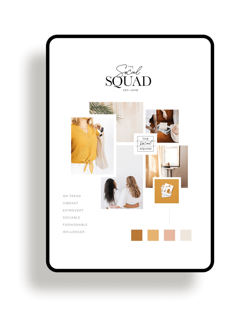 The Agency Brand Kit with logo, moodboard, color palette, social media templates and icons