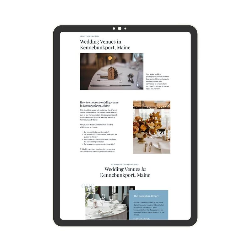 ipad and iphone images of a showit website for a dietitian