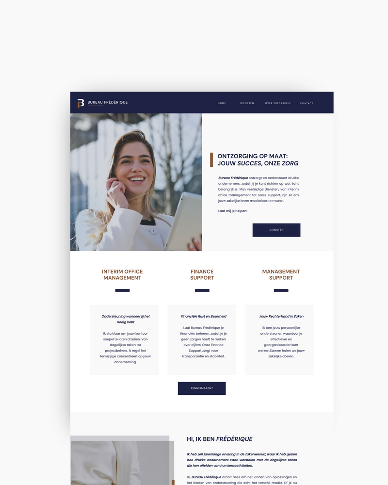 Mockups - Website Bureau Frederique