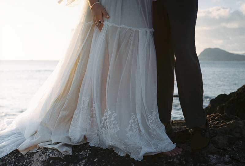 bride and groom gazes into each other's eyes on their wedding day in Colorado